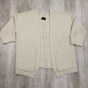 VICI Herringbone Knit Cardigan Small Ivory